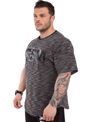 Big Sam Spor T-Shirt Oversize Örgü Dokulu Gym Antrenman Üstü Big Sam 3312