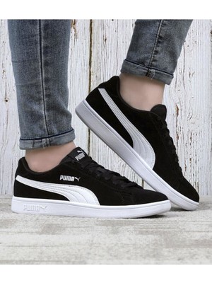 Puma Smash V2 364989 01 Unisex Sneaker Ayakkabı Siyah-Beyaz 36-45