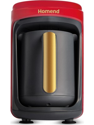 Homend Pottoman 1861H Türk Kahve Makinesi Kırmızı Gold