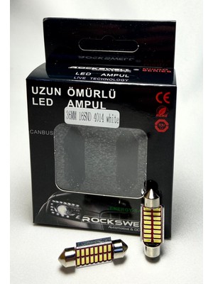 Rockswell LED Ampulü Araç Iç Tavan Aydınlatma 36 mm Beyaz Renk