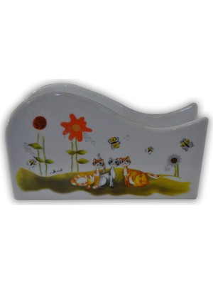 Cats By Luyano Kedili Porselen Peçetelik