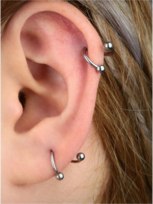 Takıconcept 2 Adet Spiral Burgu Model Titanyum Piercing