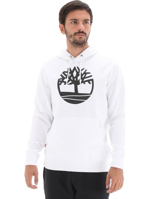 Timberland Yc Core Tree Pull Over Erkek Beyaz Kapüşonlu Sweatshirt