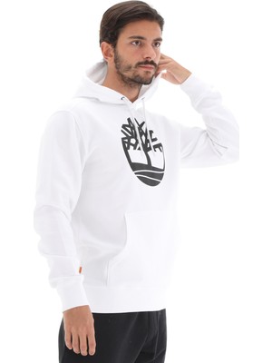 Timberland Yc Core Tree Pull Over Erkek Beyaz Kapüşonlu Sweatshirt