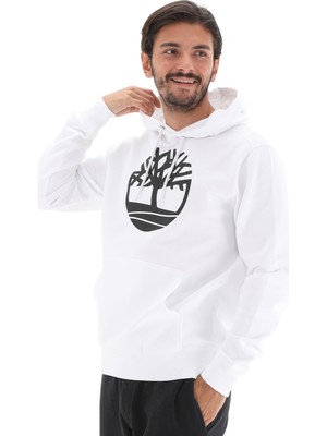 Timberland Yc Core Tree Pull Over Erkek Beyaz Kapüşonlu Sweatshirt