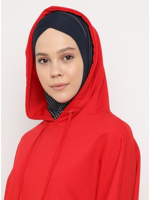 Çizgili Spor Bone - Lacivert - Ecardin