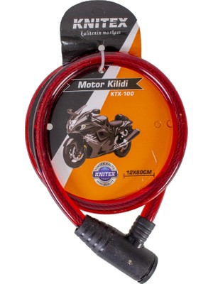 Knitex 12 x 80 cm Bisiklet Kilidi KTX100 Dayanıklı Malzeme ile Güvenli Kullanım