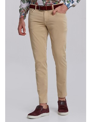 Hemington Slim Fit 5 Cep Camel Yazlık  Pantolon