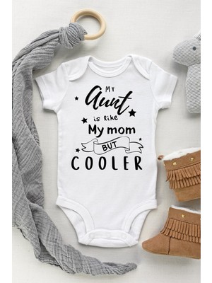Limon Unisex Bebek Beyaz Aunt Cooler Kısa Kollu Çıtçıtlı Body Zıbın