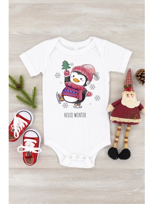 Limon Tatlı Penguen Kısa Kol Çıtçıtlı Body