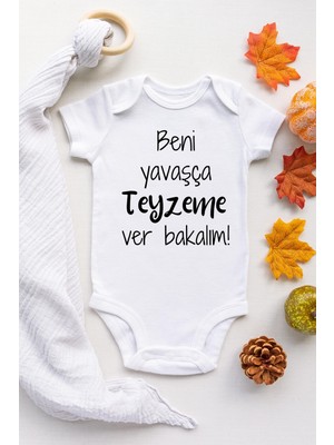 Limon Kısa Kollu Bebek Body Beyaz Renk, GOTS Sertifikalı Organik Kumaş Özellikleriyle