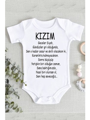 Limon Kızım Mesajlı Yazılı Organik Baskı Zıbın Body