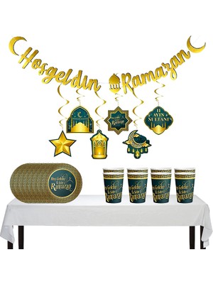 Süsle Bebek ve Parti Hoşgeldin Ramazan 8 Kişilik x 24 Parça Set