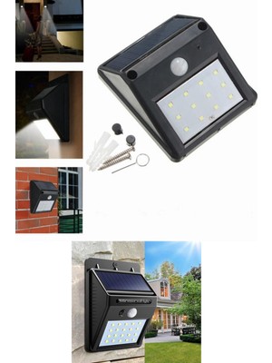 Durbuldum Sensörlü Solar Duvar Lambası 20 Ledli