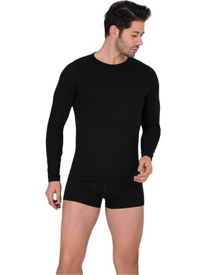 Berrak Erkek Badi Uzun Kol Bisiklet Yaka Atlet - 1025