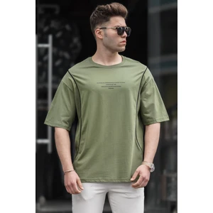 Haki Oversize Erkek Tişört 5234