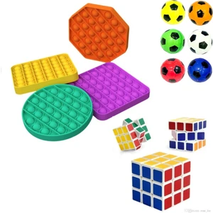 Popüler Set Popit Sabır Rubik Küpü ve Stres Topu