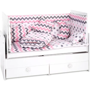 Pembe Gri Zigzag-Yıldız Bebek Uyku SETI 60X120 (7parça)