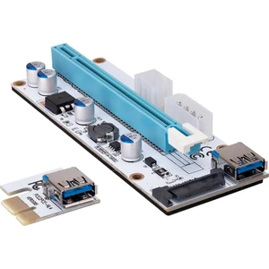 SL-EX10 Pcı-E 1x To 16X Sata 6pin Bitcoin Riser Ekran Kartı Yükseltici VER008S