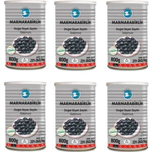 Salamura Siyah Zeytin Teneke (L) 800 gr - 6'lı