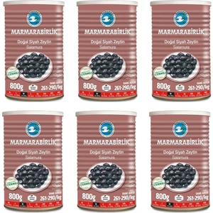 Salamura Siyah Zeytin Teneke (M) 800 gr - 6'lı