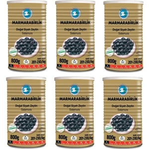 Salamura Siyah Zeytin Teneke (Xl) 800 gr - 6'lı