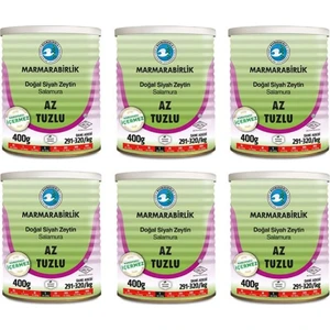 Az Tuzlu Salamura Siyah Zeytin Teneke (S) 400 gr - 6'lı