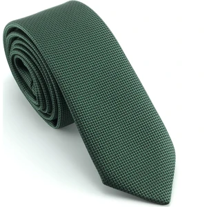 Yeşil Oxford Desen Slim Kravat