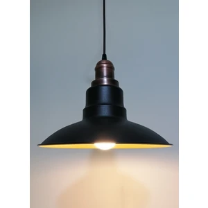 retro,vintage mutfak,oda, otel,cafeler için siyah 1xe27 metal sarkıt avize çap:30cm