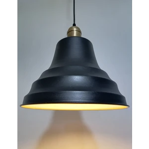 retro,vintage mutfak,oda,cafe,oteller için siyah 1xe27 metal sarkıt avize çap:27cm