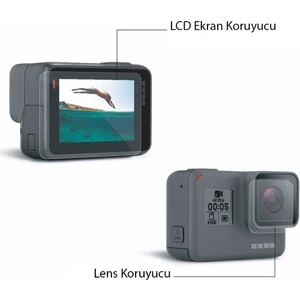 Gopro Kamera Hero 5 6 7 Uyumlu Kırılmaz Cam ve Lens Koruyucu
