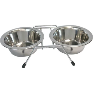 Tel Ayaklı Ikili Çelik Mama Kabı 10 Oz