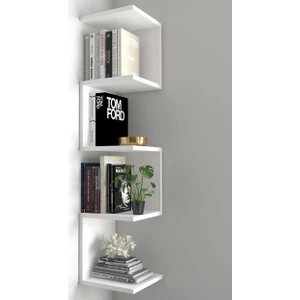 Zigzag Köşe Kitaplık - Komple  Mdf