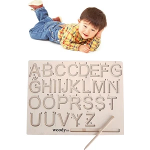 Woody Life Ahşap Harfleri Yazma Öğrenme Eğitici Montessori Oyuncak