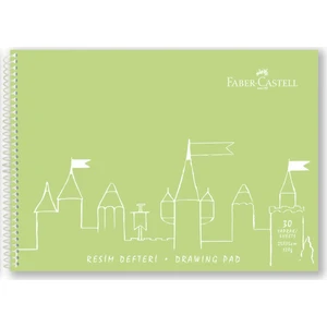 Faber 25X35 Resim Defteri 30 Yaprak Plastik Kapaklı Yeşil