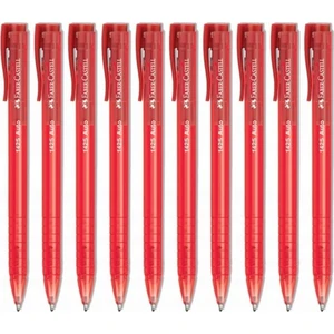 Faber 1425 Auto Tükenmez Kalem Kırmızı 10'lu