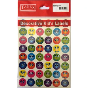 Stc-03 19 mm Çaplı Emoji Çıkartma Etiket 480'LI