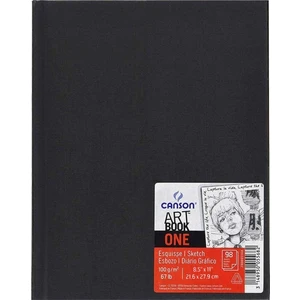 One Art Book Sert Kapak Sketch Eskiz Çizim Defteri 100 gr 21 x 28 cm 98 Sayfa