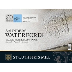 St Cuthberts Mill Saunders Waterford Suluboya Defteri Blok Soğuk Baskı - Orta Doku 300 gr 31 x 41 cm 20 Yaprak