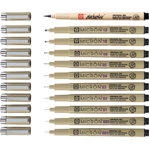 Pigma Micron Teknik Çizim Kalemi Tam Set 11'li