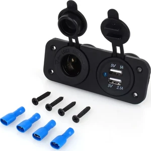 Çift USB Araç Şarj Soketi ve Çakmaklık 2.1A/1A - 12 V