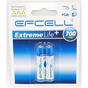 Pil 700 Mah Şarj Edilebilir Aaa 1.2V Nı-Mh 2'li Ince Kalem Pil Efcell  HR03-MICRO