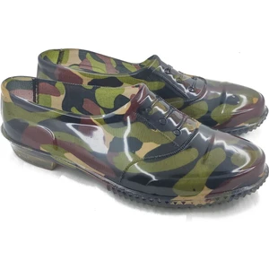 Erkek Su Geçirmez Kamuflaj Desenli Lastik Ayakkabı