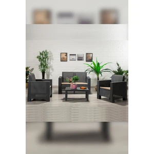 Aksu  2+1+1 S Bahçe Oturma Grubu – Antrasit