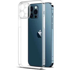Apple iPhone 12 Kılıf Kamera Korumalı Crystal Clear Sert Plastik Şeffaf