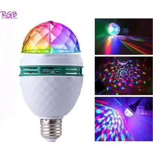 E27 Renkli LED Döner Başlıklı Disko Topu Ampul 3 W