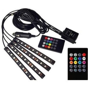 Vendor Tuning Vendortuning Ayak Altı 9 LED Araç Içi Sese Duyarlı Rgb LED Kumandalı