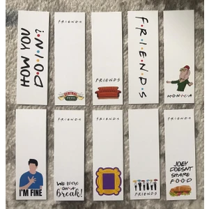 Paytak Moda Friends Dizi Desenli Tasarım 10'lu Desenli Kitap Ayraç Seti PYTKKAYR0030