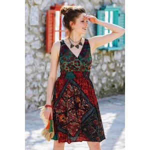 Los Banditos Bohem Kısa Askılı Elbise