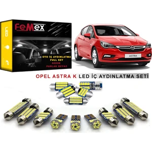 Opel Astra K LED Iç Aydınlatma Ampul Seti Femex Parlak Beyaz